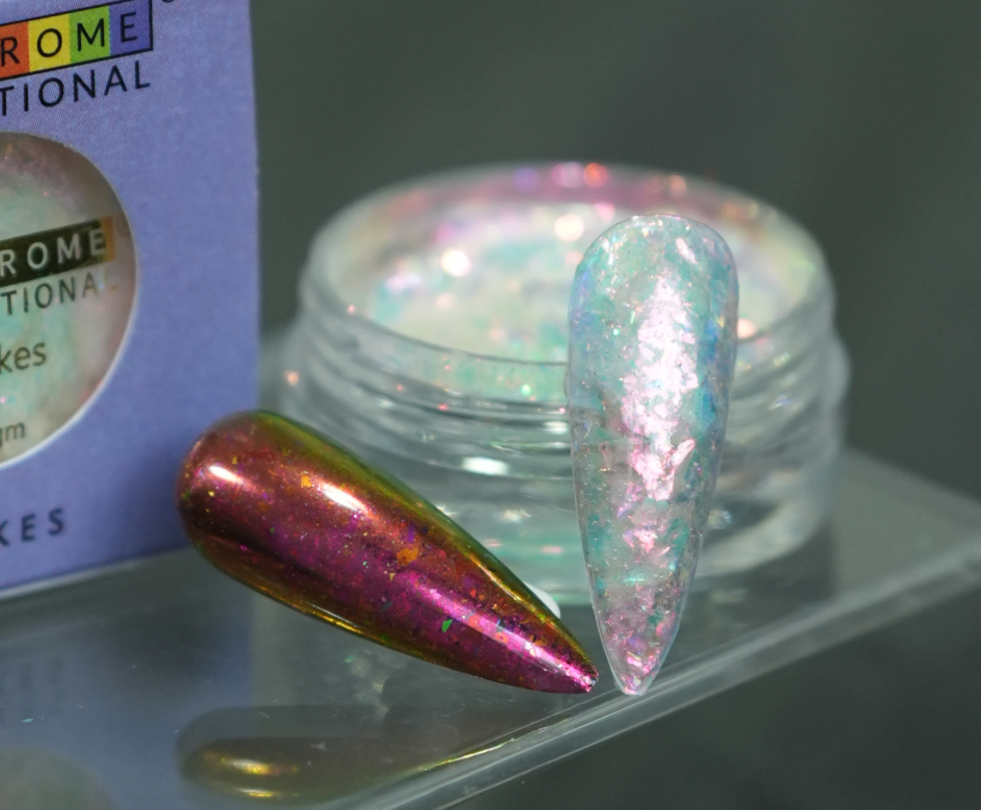 Transparent Optical Chameleon Flake - Dragonfruit Glow
